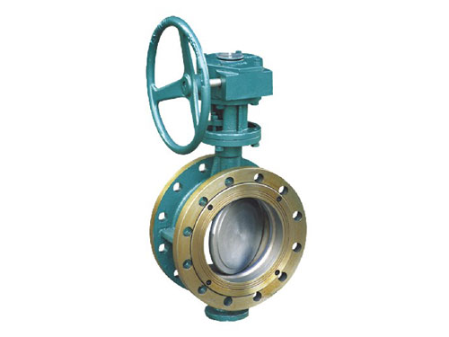 Flanged metal seal butterfly valve worm gear